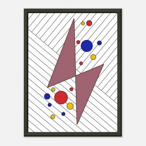 Triangles and circle acrylic print by John Pape